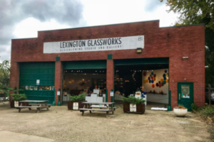 The outside of Lexington Glass Studio in downtown Asheville
